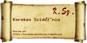 Kerekes Szidónia névjegykártya