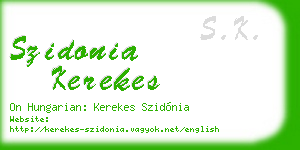 szidonia kerekes business card